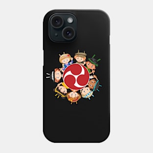 Colorful Taiko Kids Red Mitsudomoe Symbol Phone Case