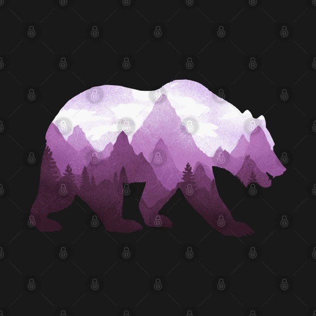 Dramabite Bear Double Exposure Grizzly Surreal Wildlife Animal by dramabite