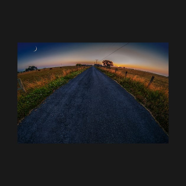 Rural Road Landscape at Sunset by JeffreySchwartz