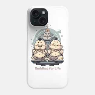 Enlightened Comrades Shirt - Buddhas for Life Tee - Unique Spiritual Brotherhood Apparel - Thoughtful Gift for Brothers Phone Case