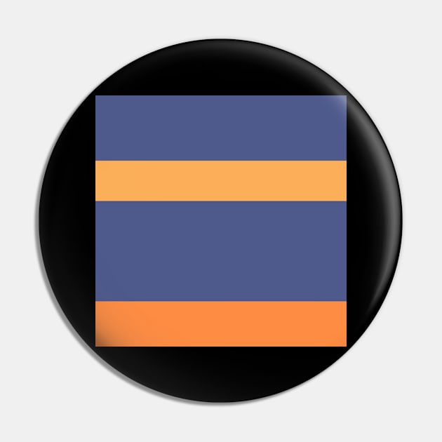 An uncommon concoction of Purple Navy, White, Sandy, Pale Orange and Royal Orange stripes. - Sociable Stripes Pin by Sociable Stripes