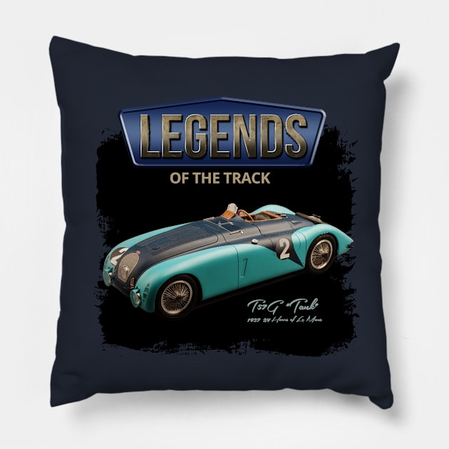 Legends : Bugatti Type 57-G Tank Pillow by Spyinthesky