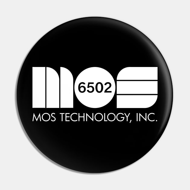 MOS Technology Inc 6502 (white) Pin by Stupiditee