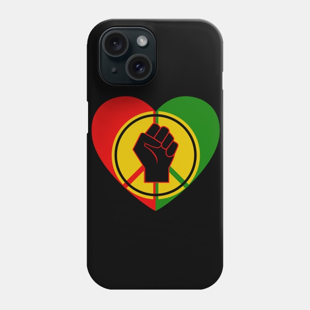 Peace Love Juneteenth Phone Case by FullOnNostalgia