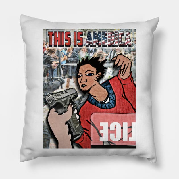 This Is America Pillow by ImpArtbyTorg