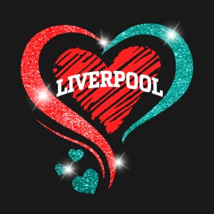 Heart glitter liverpool T-Shirt