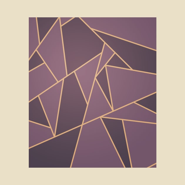 Purple Art Deco Pattern by B A Y S T A L T