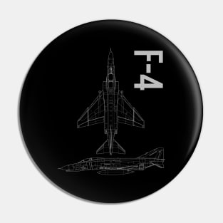 F-4 Phantom Blueprint Pin