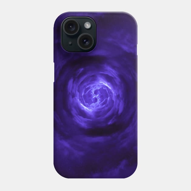 Purple Wormhole in Space Phone Case by The Black Panther