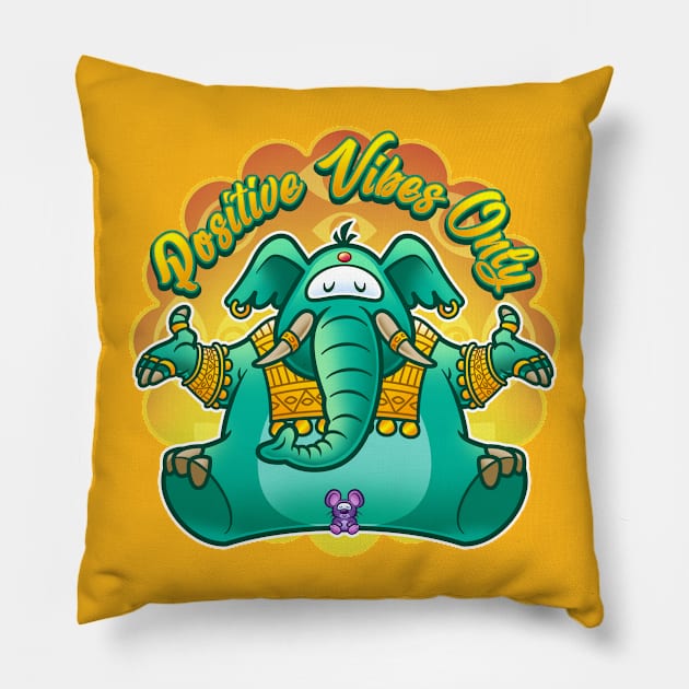 Zen Elephant Pillow by ArtofJMS