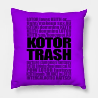 KOTOR TRASH (Black Version) Pillow