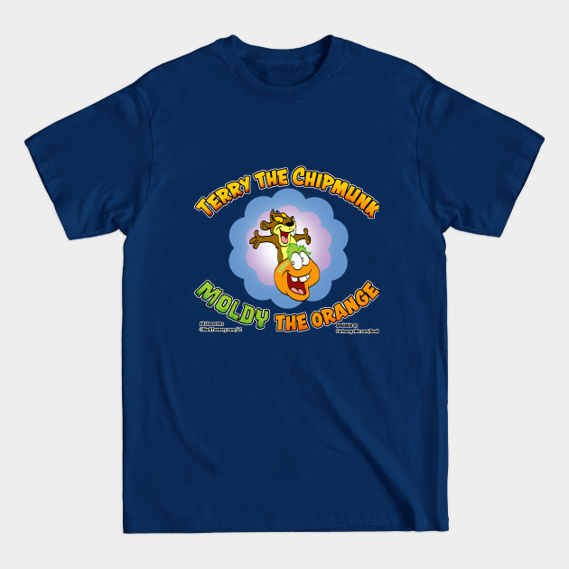 Disover Terry the Chipmunk and Moldy the Orange - Cartoon Animals - T-Shirt