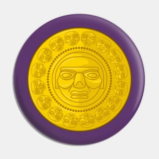 Colombian indigenous ancient culture sun representation Pin