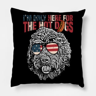 Labradoodle Shirt Funny 4th of July Pup Tee Pillow