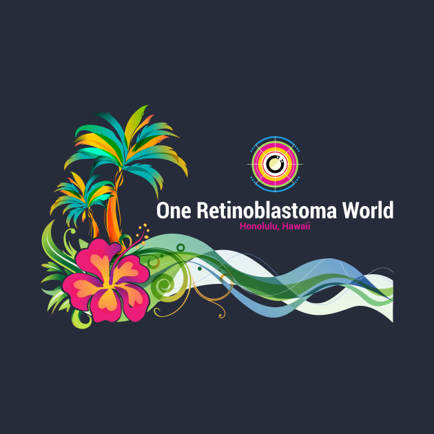 One Rb World 2024 Palm Trees, Waves, and Hibiscus by World Eye Cancer Hope