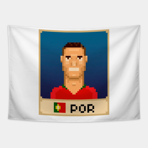 Cristiano Ronaldo Tapestry by PixelFaces