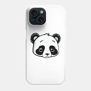 Cutie handpoke style panda Phone Case