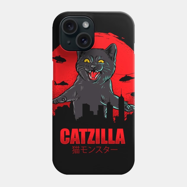 Catzilla Phone Case by machmigo