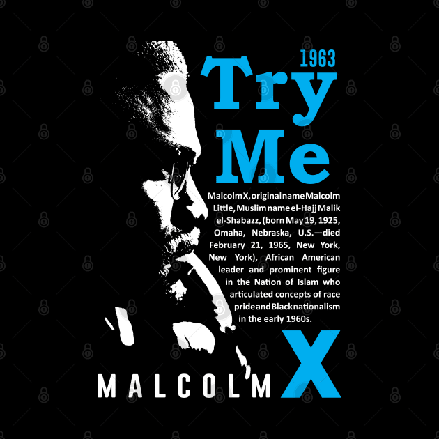 Try Me. By Malcolm X quote by ZUNAIRA