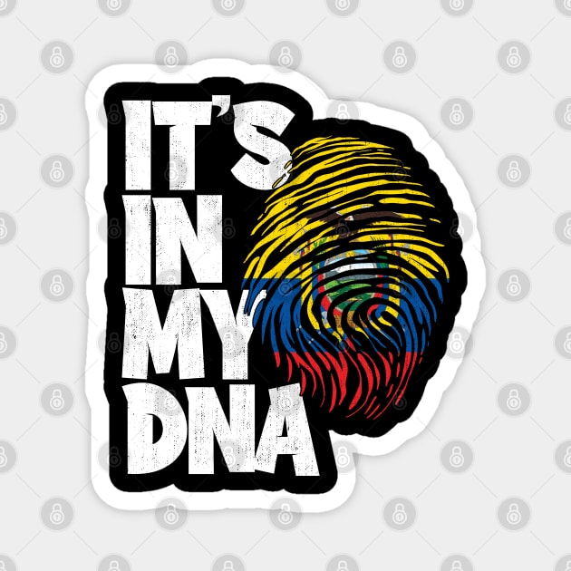 IT'S IN MY DNA Ecuador Flag Men Women Kids Magnet by simonStufios