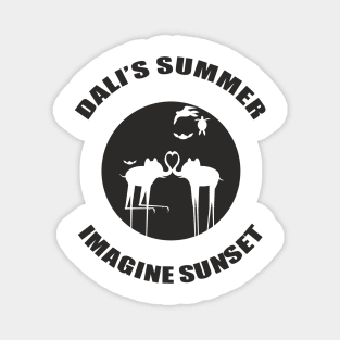 Dali's summer. Imagine sunset (black) Magnet