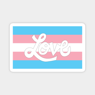 Transgender pride flag with Love text Magnet