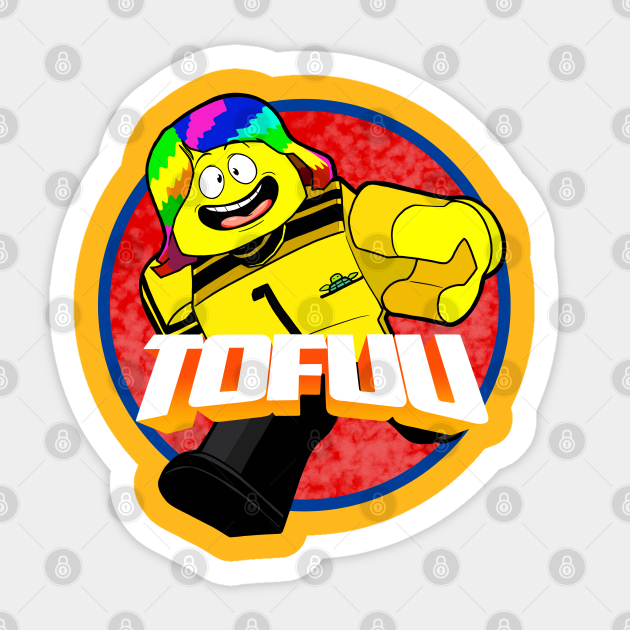 Tofuu Character Running Tofuu Sticker Teepublic - roblox tofuu decal