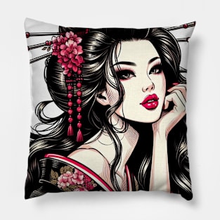 The gueixa girl Pillow