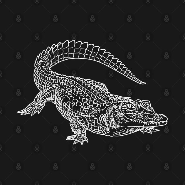 Crocodile Art Sketch Graphic Wild Animal Lover, Gift For Men, Women & Kids by Art Like Wow Designs