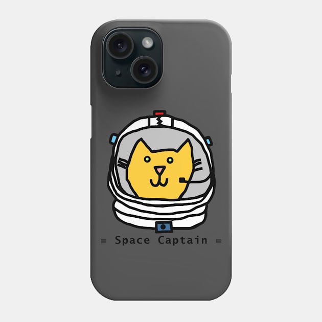 Space Cat Portrait Phone Case by ellenhenryart