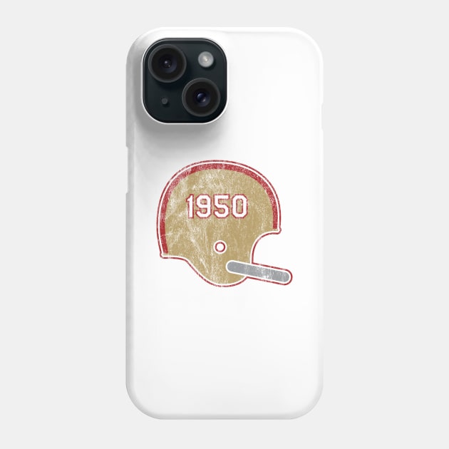 San Francisco 49ers Year Founded Vintage Helmet Phone Case by Rad Love