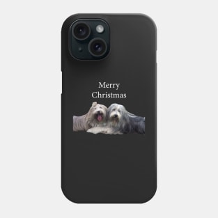 Bearded Collie Merry Christmas Phone Case