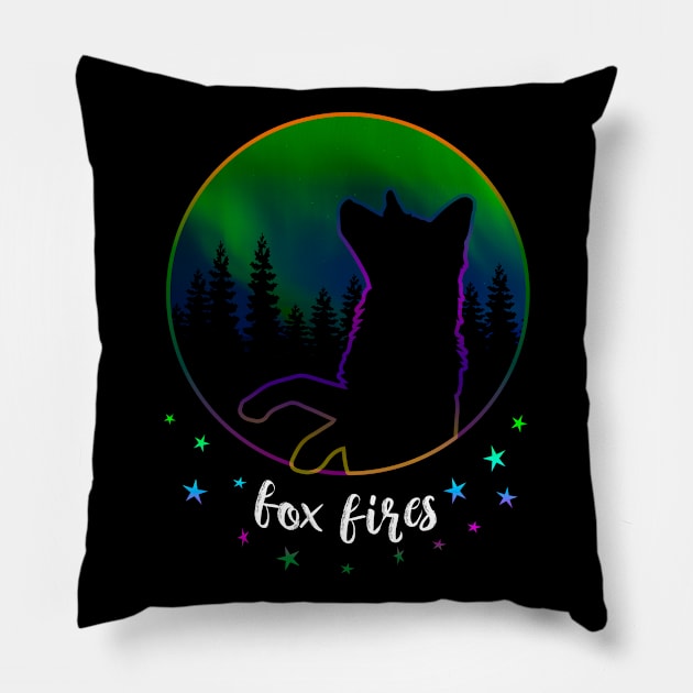 Fox Fires Pillow by TheWildMuse