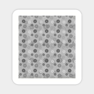 Grey flower pattern design Magnet