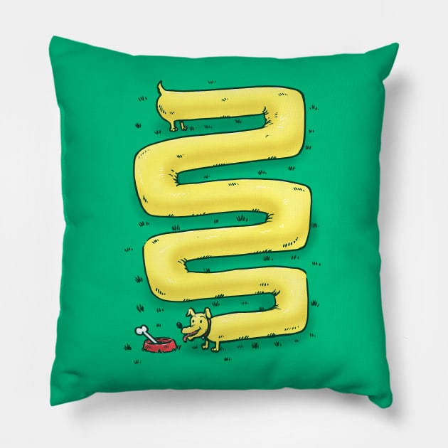 Infinite Wiener Dog Pillow by nickv47