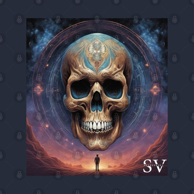 skull entering the matrix by skarverska