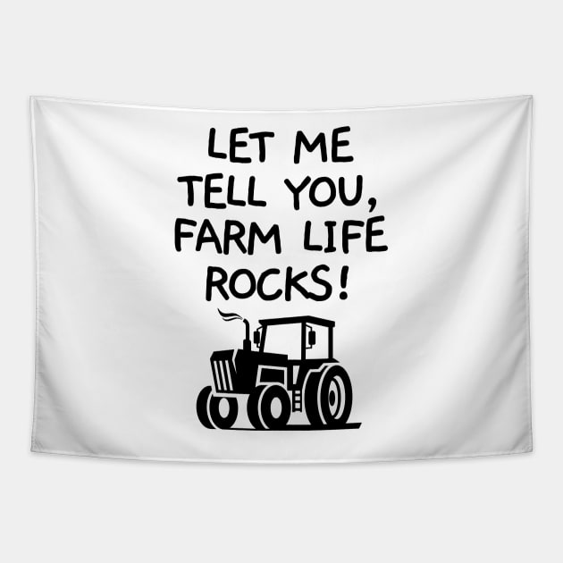 Let me tell you, farm life rocks! Tapestry by mksjr