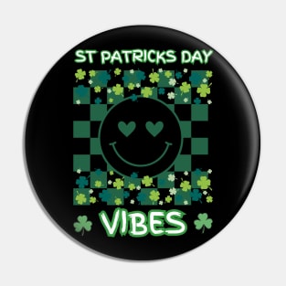 Funny Groovy St Patricks Day Vibes St Patricks Day Pin