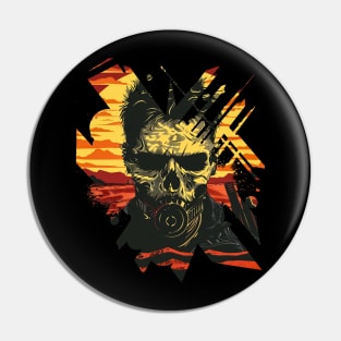 apocalyptic skull design Pin