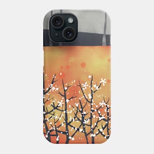 Blackthorn Blossom Abstract Landscape Phone Case