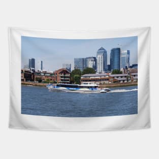 Thames Clippers at Thames Greenwich London Tapestry