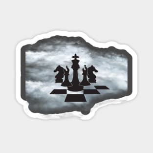 Chess board in clouds Magnet