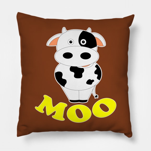 MOO! Pillow by scoffin