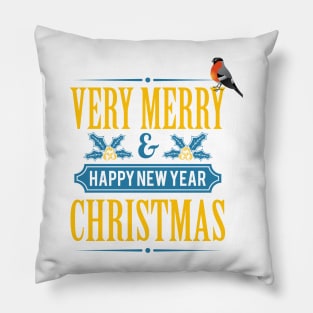 Merry christmas and happy new year Pillow