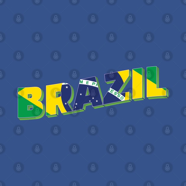 Brazil Vintage style retro souvenir by DesignerPropo