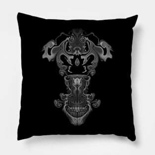 Long exploded skull design Pillow