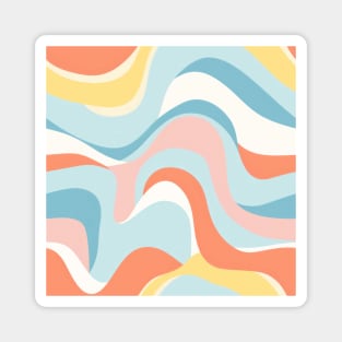 Autumn Nostalgia: Retro Pastel Doodle Delight Magnet