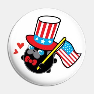 Independence Day - Poopy the Dog Pin