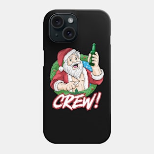 Santa Claus costume drinking Santa Party Crew Christmas Phone Case