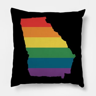 Georgia State Rainbow Pillow